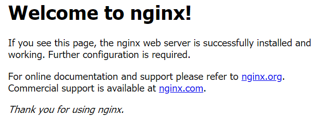 nginx 默认页面